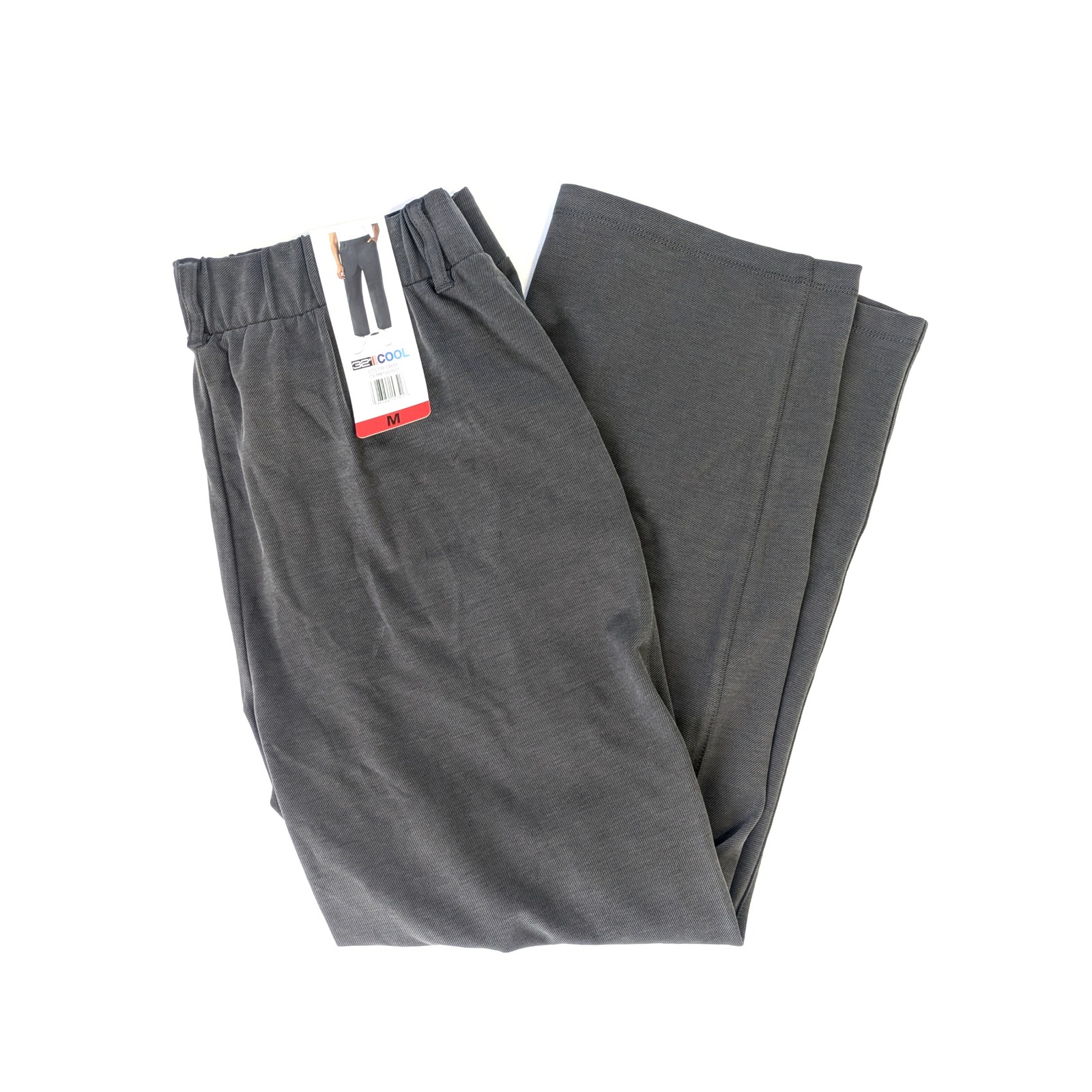 32 Degrees Cool Mens Wide Leg Elastic Waist Pants Charcoal Gray Size M Nwt